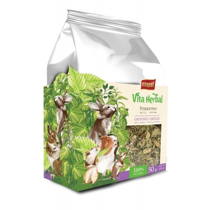 Vita Herbal dla gryzoni i królika, liść pokrzywy, 50 g,