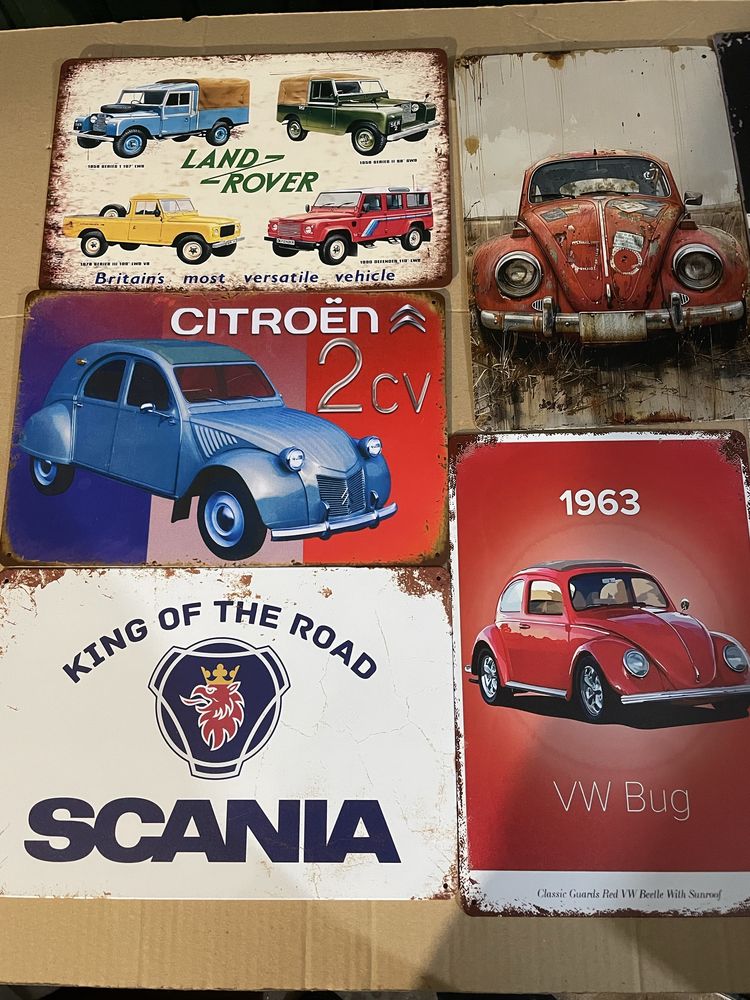 Placas metálicas decorativas 30x20cm