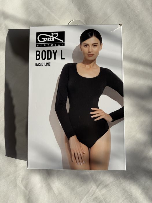Czarne body z długim rękawem Gatta basic line rozmiar S