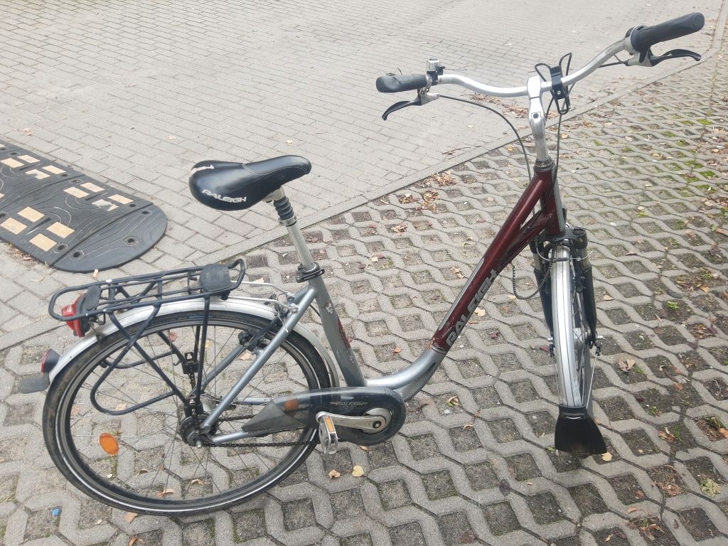 Rower miejski męski Raleigh 9 biegów w piaście i motion duży