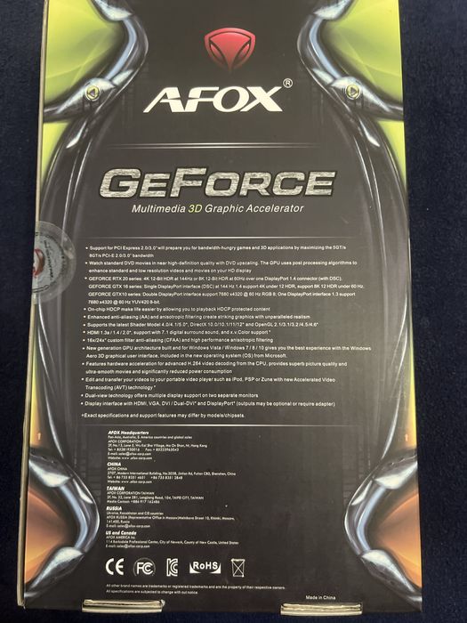 Karta graficzna AFOX GeForce RTX 3090, 24GB GDDR6X - NOWA ZAPLOMNOWANA