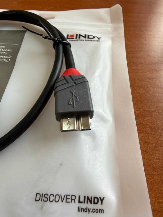 LINDY 36620 Cabo USB 3.2 tipo C para Micro-B de 0,5 m, 5 Gbps