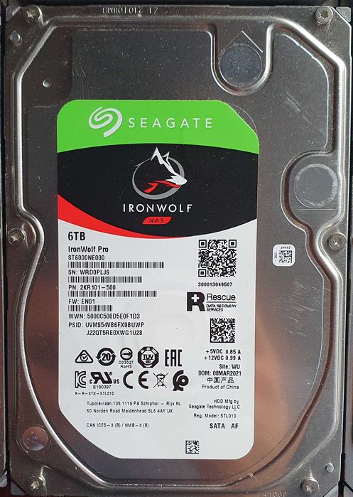 HDD SATA 6 TB Seagate IronWolf Pro NAS 7200 rpm 256 MB ST6000NE000