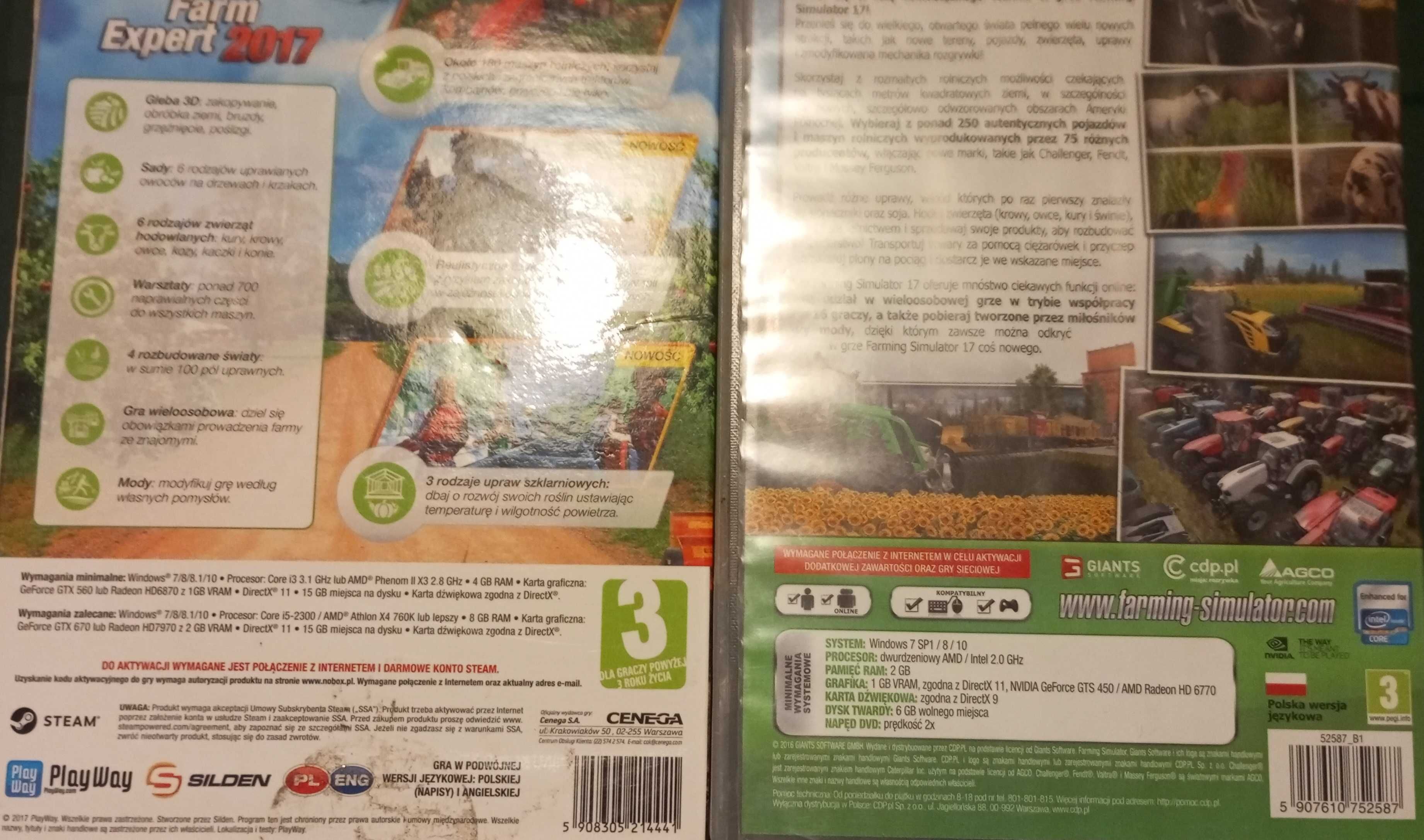 Farming simulator 17 2016 PC DVD BOX, plakat, Polska farma 2017 BOX PC