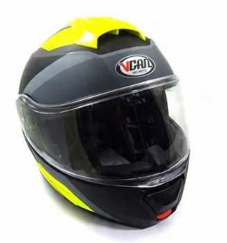 Kask motocyklowy VCAN V272 Wave Neon z z podnoszoną szczęką
