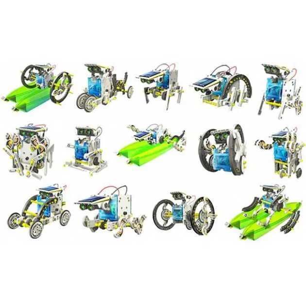 Детский конструктор робот на солнечной батарее Solar Robot Kit 14 в 1