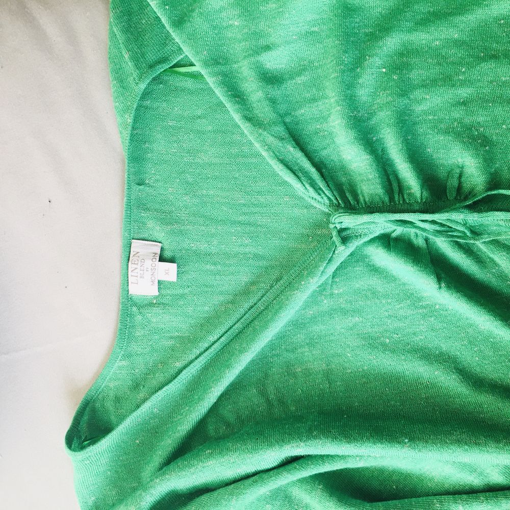 zielona koszula h&m xl z lnem w składzie