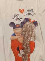 Biały t-shirt mama mouse - baby mouse M