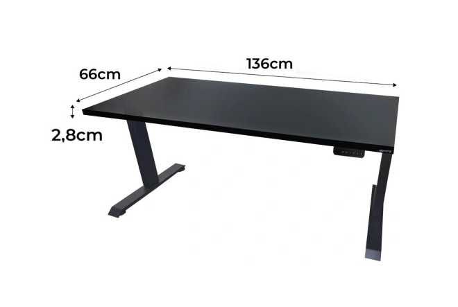 Biurko elektryczne z regulowaną wysokością – metalowe nogi loftowe