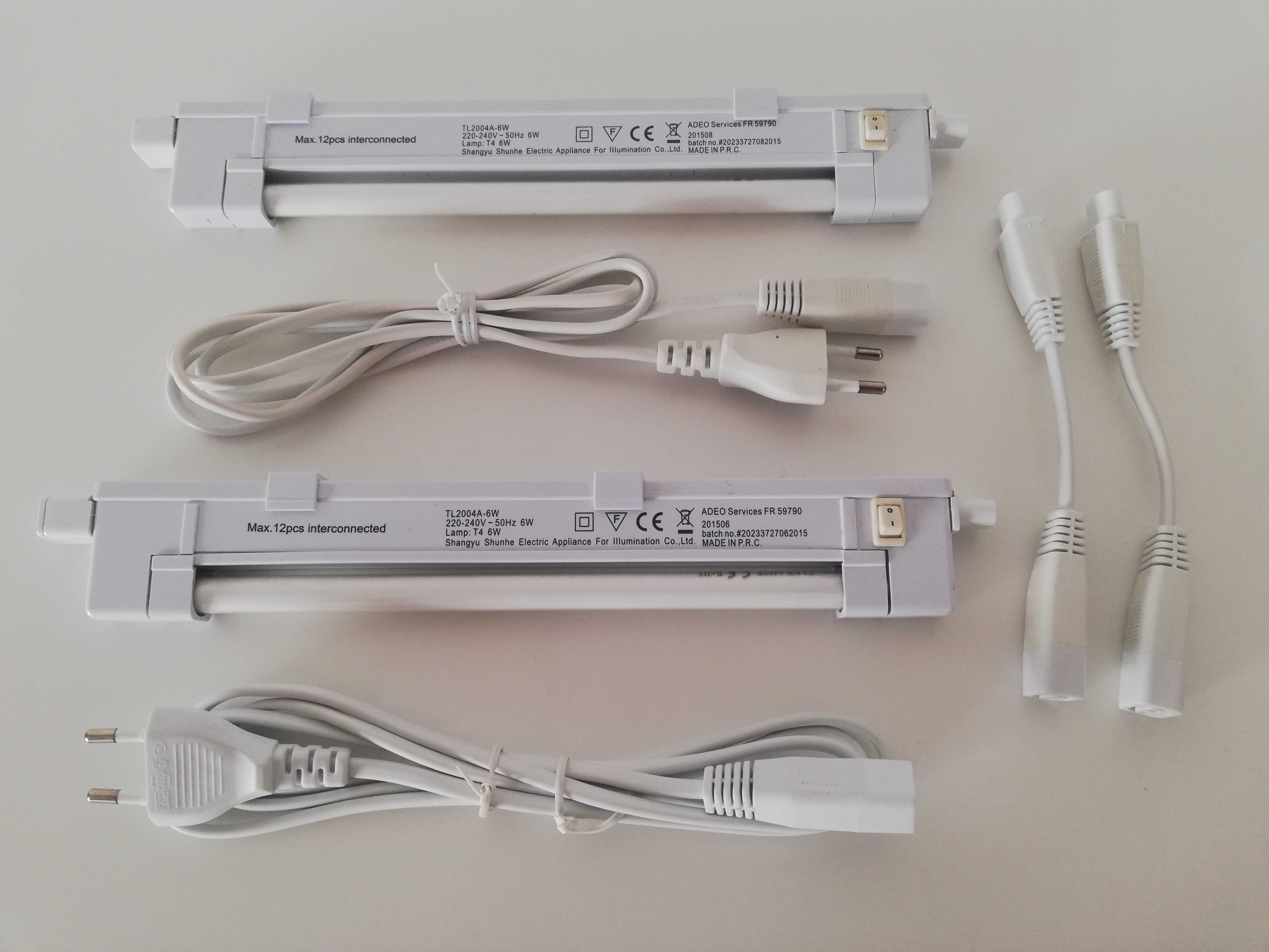 Lâmpadas LED TL 2004A-6W (2 conjuntos interconectáveis)