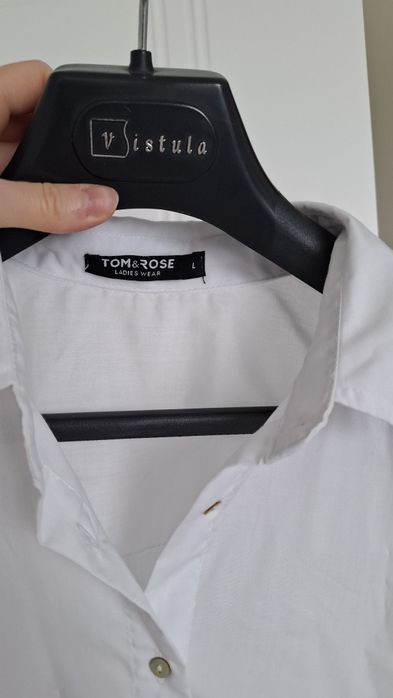 Biala koszula. Klasyk. Dluga. Dlugi rekaw. Damska L.