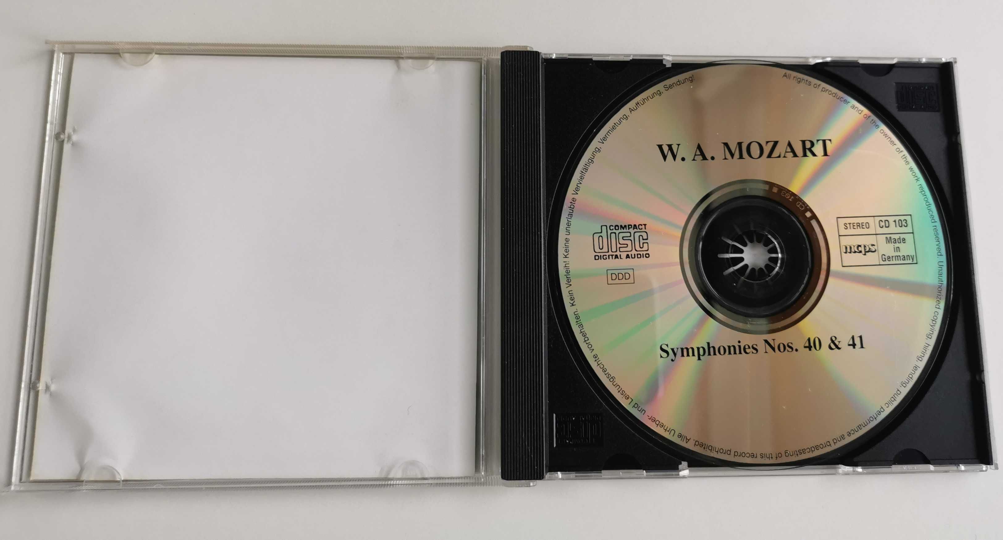 CD - Wolfgang Amadeus Mozart - Symphonien Nº 40 e 41