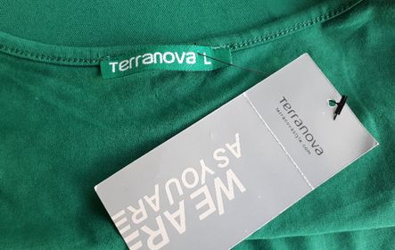 nowa sukienka Terranova L/M bawełna zielona letnia