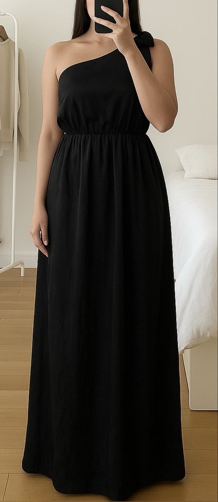 Maggie elegancka sukeinka maxi na jedno ramie S