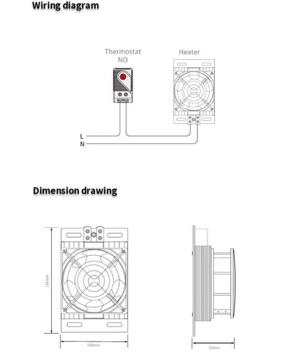 Kit 150W 220V - Resistência + Ventilador + Dissipador + Grelha