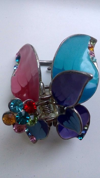 Заколка на волосы - металл / эмаль