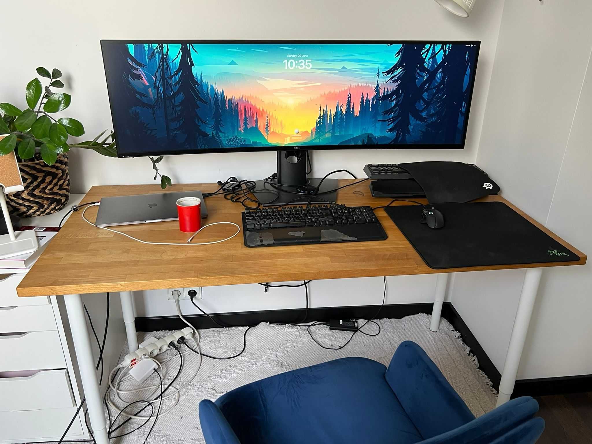 Blat drewniany IKEA + 2 nogi GRATIS | stan bdb | odbiór Józefosław