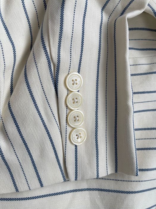 Ralph Lauren striped Cotton-Blend Blazer Пиджак лен с котоном р 10 США