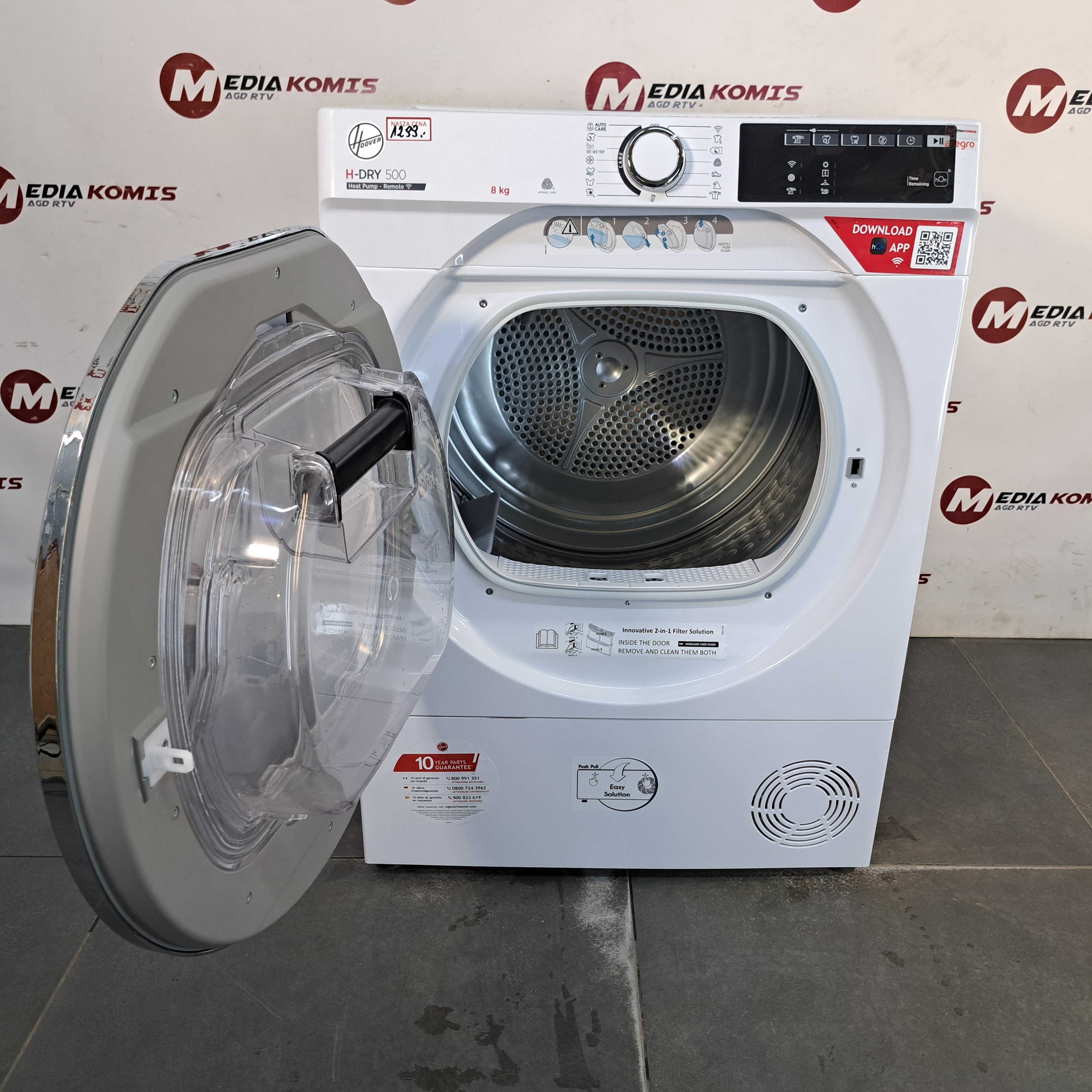 Suszarka Hoover NDE H8A2TCEXS-S [2 lata gwar] A++/8kg/pompa ciepła
