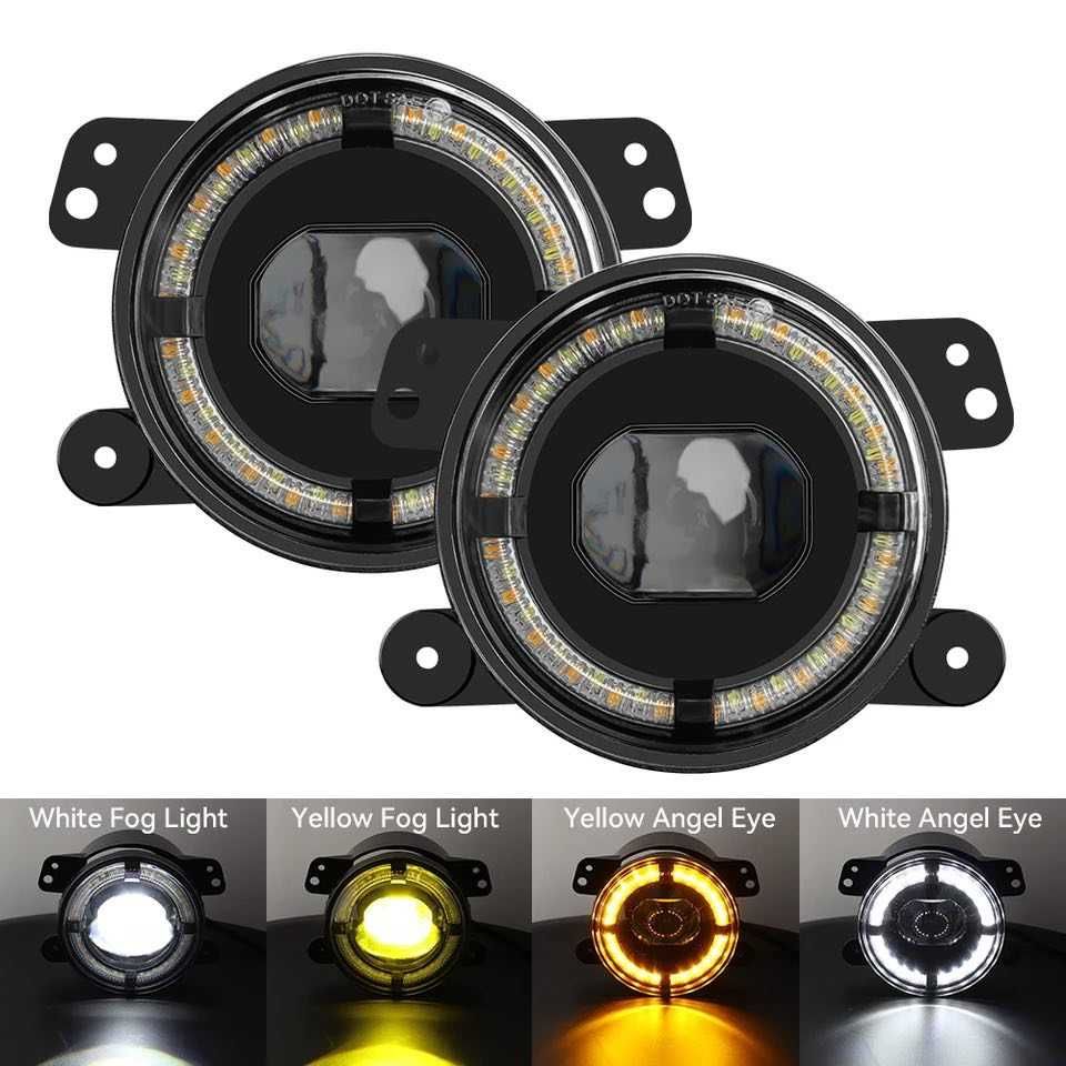2 Farois de Nevoeiro em Led/Angel Eyes para Carro/Jipe Nº3 | NOVOS