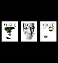 Plakaty Vogue, Okładki Biało - Zielone