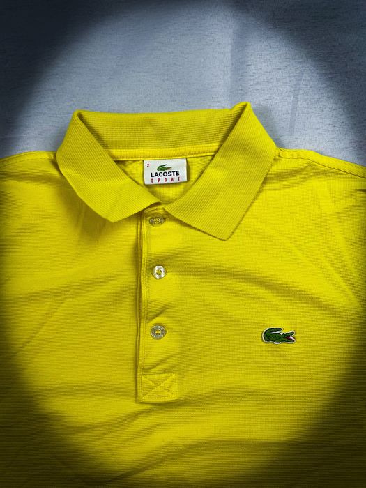 Nowa Stylowa Żółta Męska Polo T-shirt «Lacoste» Koszulka / XS