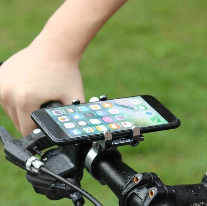 Uchwyt rowerowy do telefonu na telefon nawigację aluminiowy