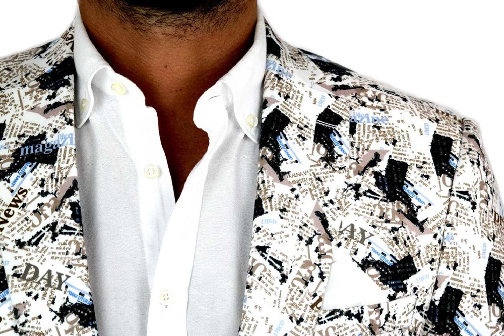 GIOVANNI PERA Marynarka męska D202 napisy książka GAZETA 48 S