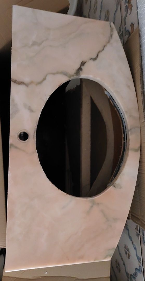 Pedra mármore rosa para lavatório