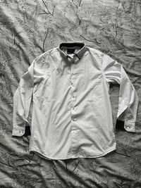 Biała koszula w kropki, męska, Reserved, rozmiar XL