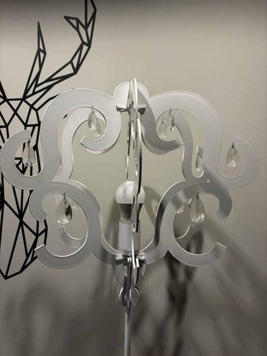 Lampa podłogowa katerina biała 170cm