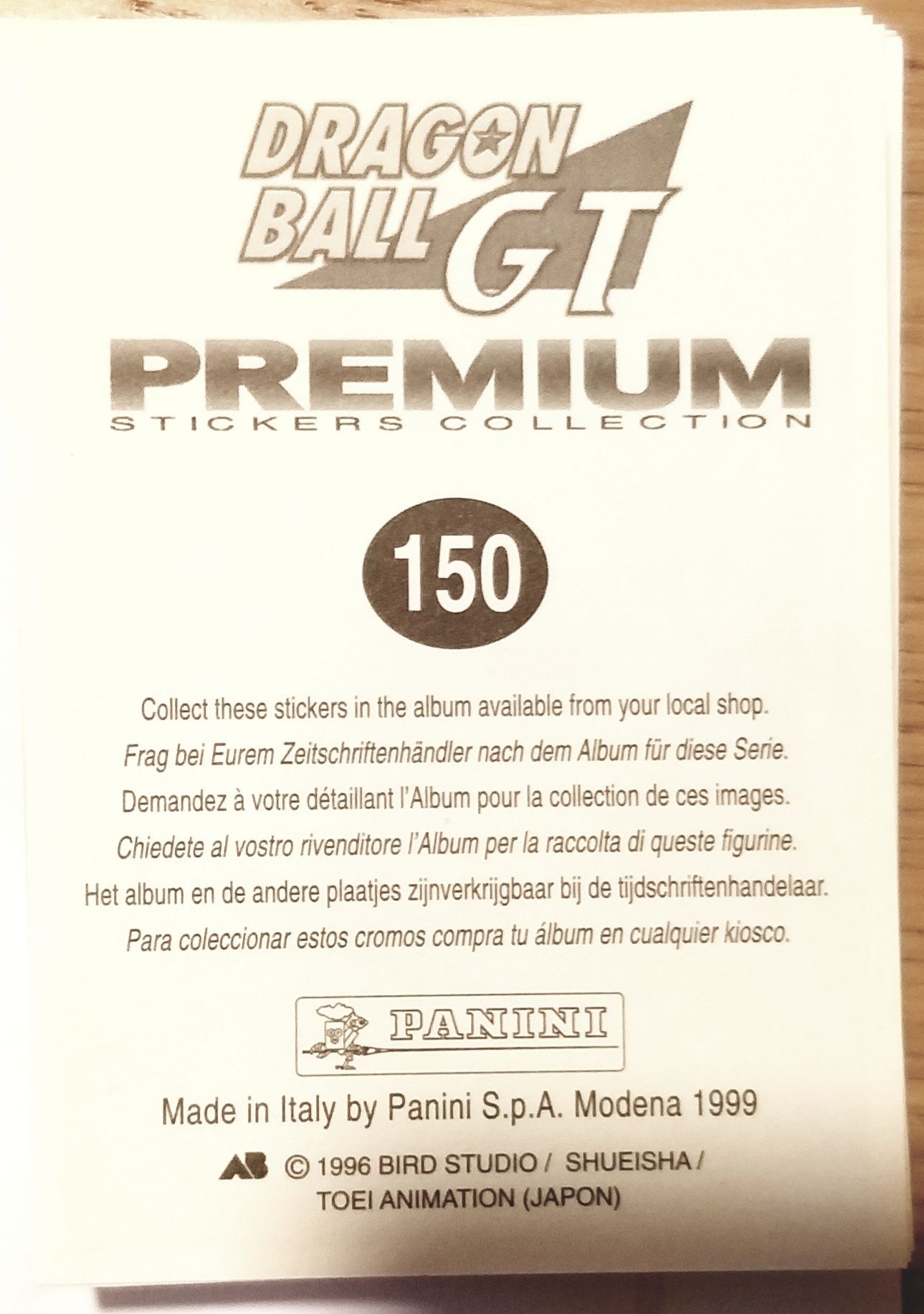 Cromos Panini - Dragon Ball GT Premium (1999) - Novos