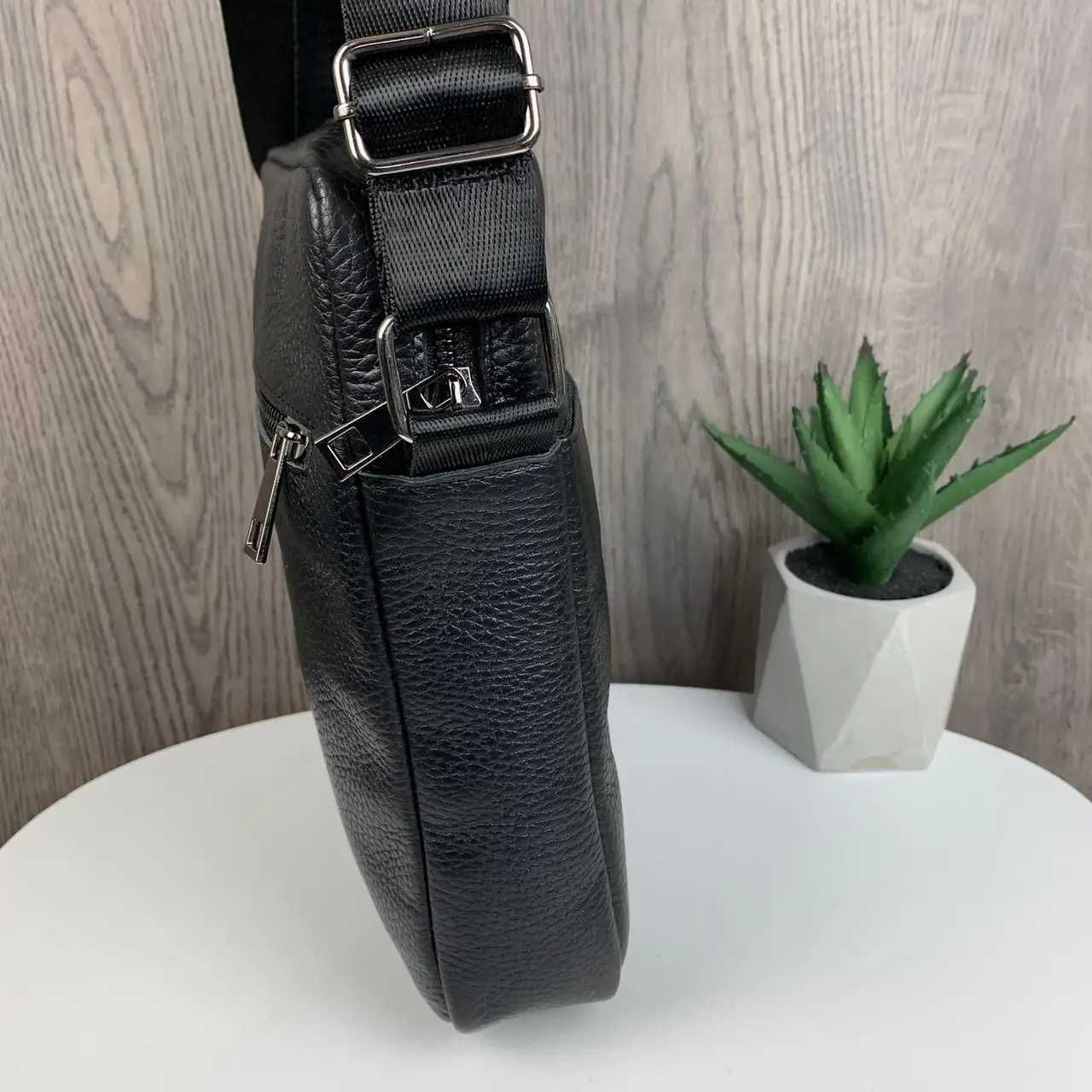 Подарочный набор мужская сумка барсетка-кошелек портмоне ремень пояс