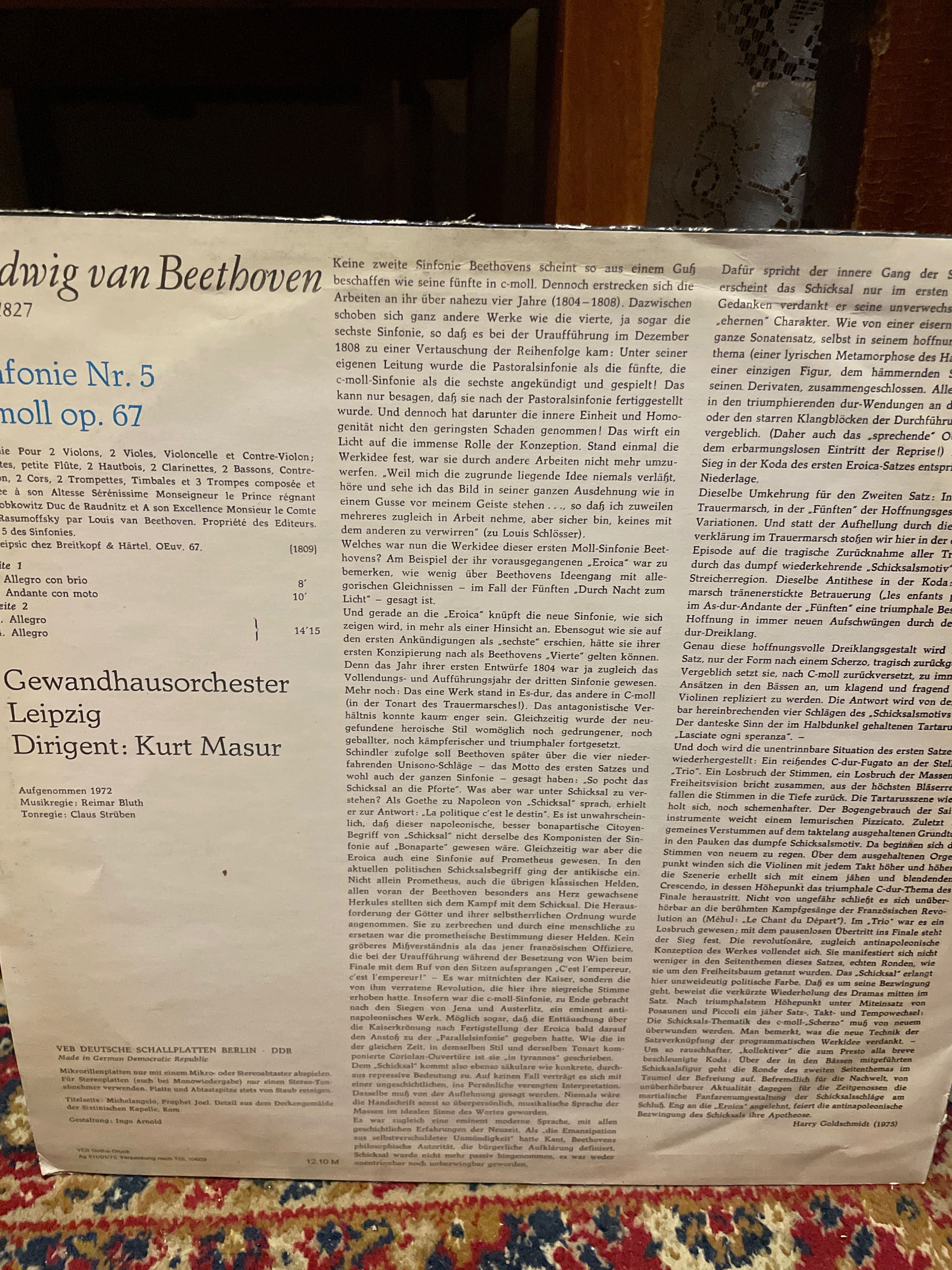 płyta winylowa Ludwig van Beethoven, Symfonia Nr. 5, c-moll op 67