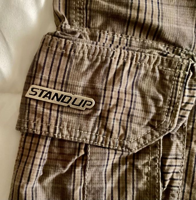 Calções Streetwear castanhos/xadrez da Stand Up