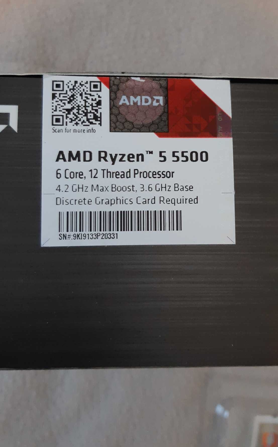 CPU AMD Ryzen 5 5500