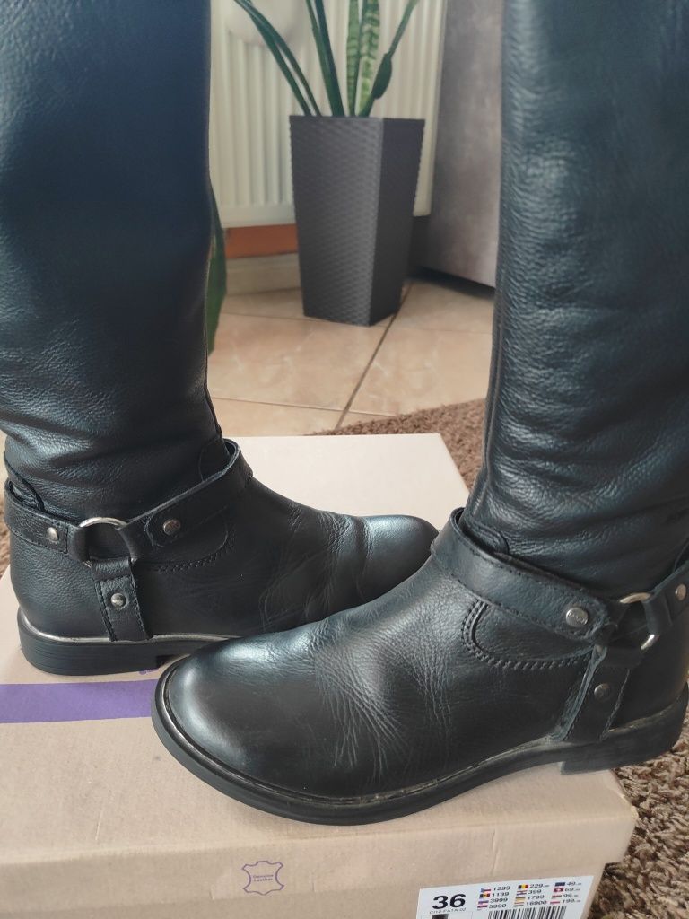Sprzedam skórzane kozaki Lasocki r.36