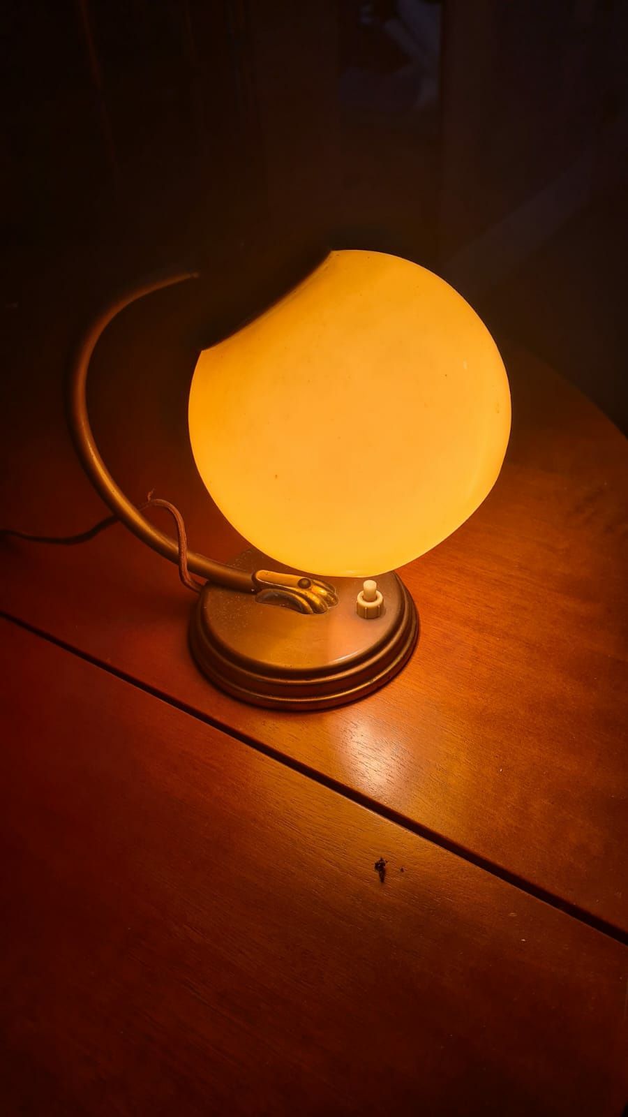 Art Deco Lampka Nocna Kinkiet Mosiężny