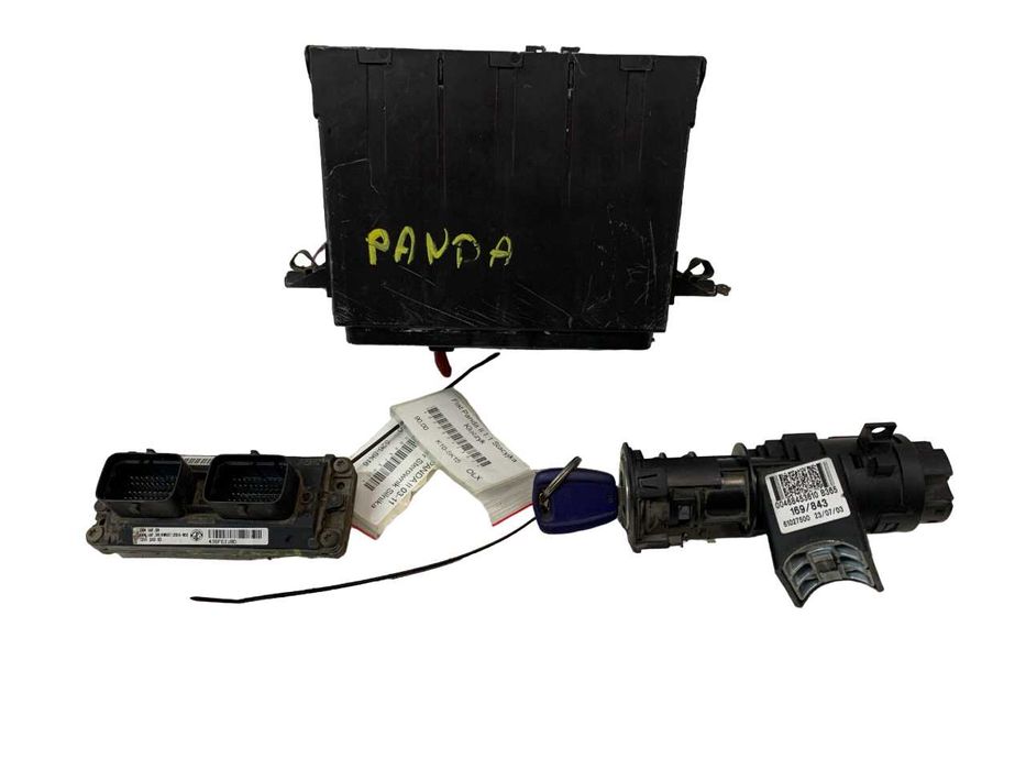 Fiat Panda II 1.1 Zestaw Startowy Stacyjka Kluczyk Sterownik Moduł Bsi