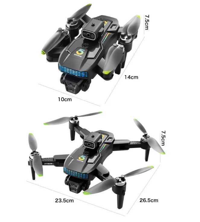 Dron XT505 Kamera WIFI 2000m GPS 3X BATERIA UNIKANIE Przeszkód