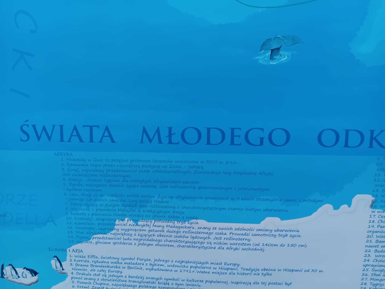 SUPER ścienna mapa małego odkrywcy, DUŻA, czytelna,  100x145