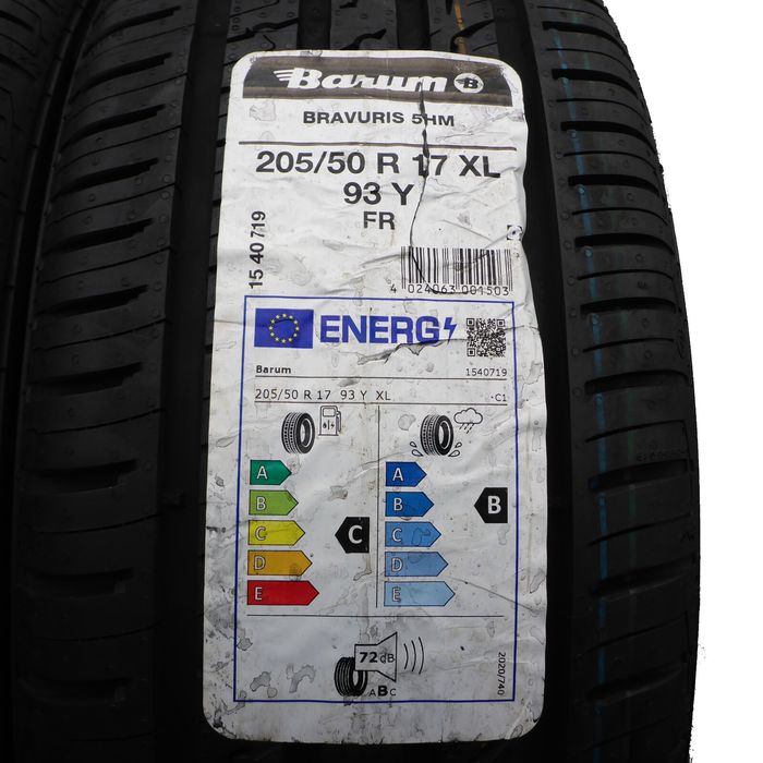 Opony 205/50/17 Barum 205/50R17 93Y Bravuris5HM Letnie 2022 Nieużywane