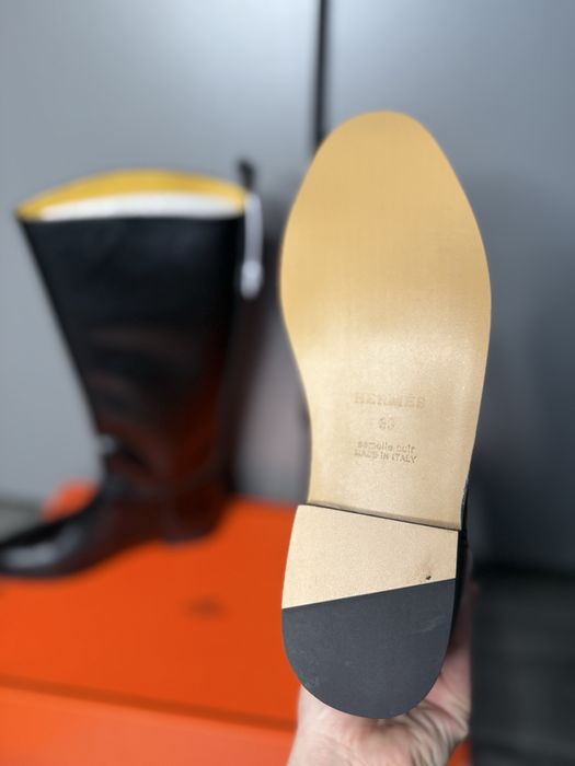 Сапоги чоботи високі в стилі hermes 39 розмір