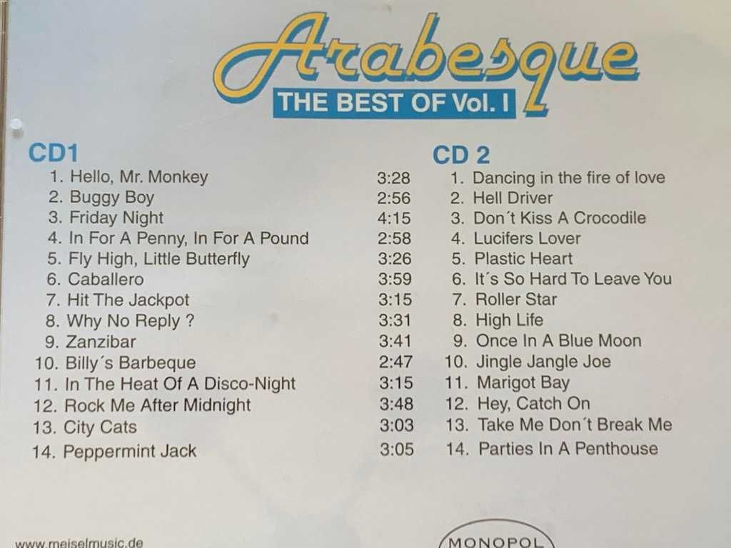 Arabesque (SANDRA) - The Best Of Vol.1-4 - 8 CD -OKAZJA!