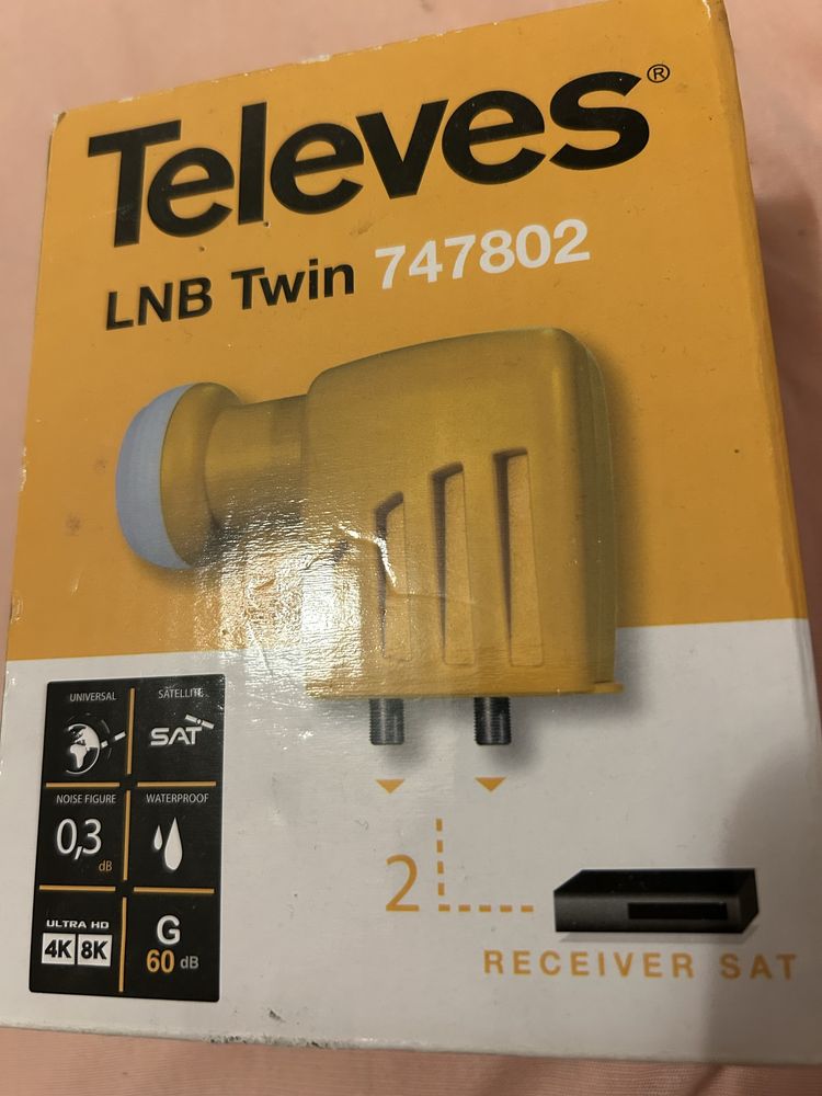 Konwerter Twin Televes podwójny do dwóch dekoderów
