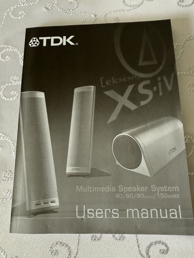 Głośniki Komputerowe Kolumny TDK MMS-XS60WB Subwoofer Instrukcja Obsł.
