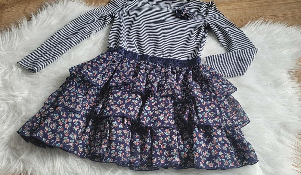 Sukienka z falbankami, TU, rozm. 128