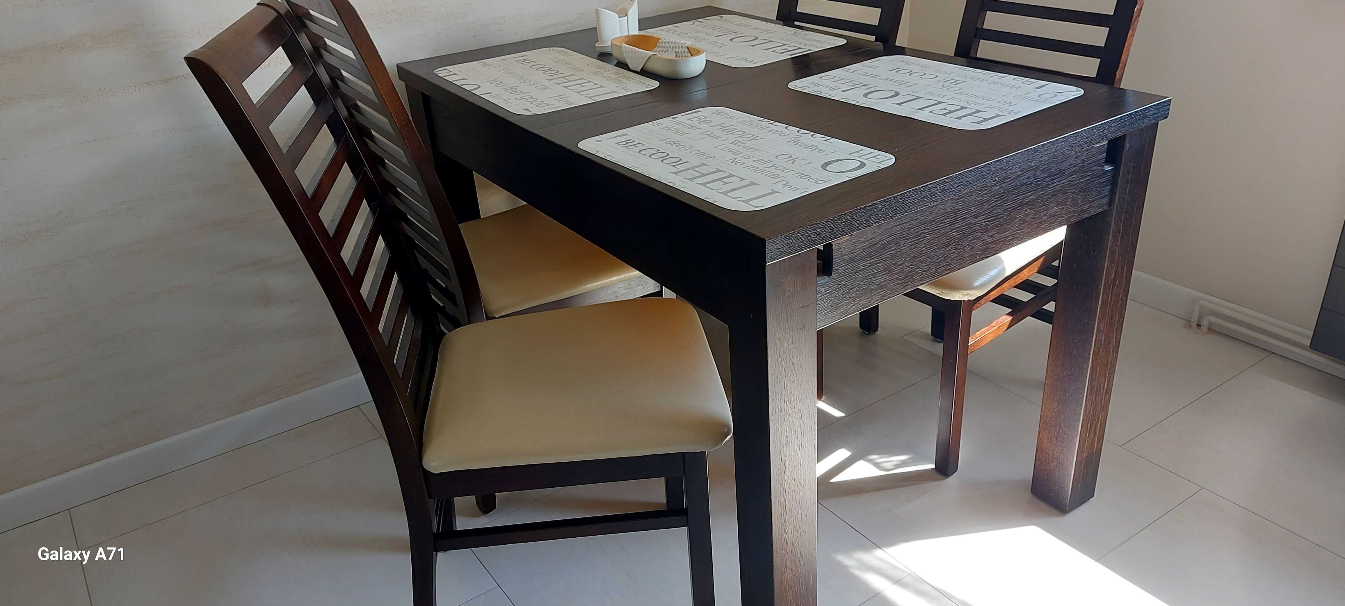 Stół z litego drewna bukowego 120x80