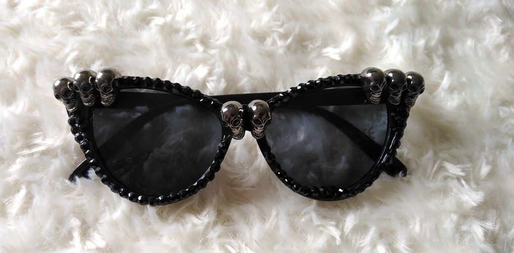 Vintage czaszka okulary przeciwsłoneczne