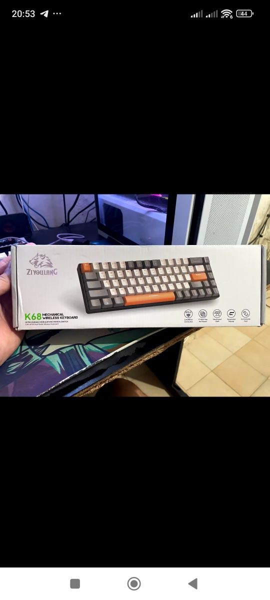 Бездротова механічна клавіатура ZIYOULANG K68 Wireless Bluetooth 68 кл